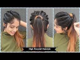 High Twisted Ponytail Hairstyle Messy Ponytail Hairstyle For Long To Medium Hair Yo Messy Ponytail Hairstyles Ponytail Hairstyles Tutorial Stylish Ponytail