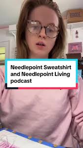 Check out the needlepoint living podcast if you havent already!  #needlepoint #ndlpt #needlepointtiktok #stitching #needlepointnation