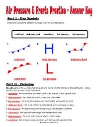 Air Pressure And Weather Fronts Practice Weather Fronts Air Pressure Pressure