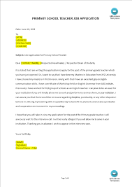 Subject for job letter / free sample motivation letter for job application templates. Kostenloses Job Application Letter Primary School Teacher