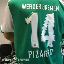 Sv werder bremen alle kategorien alexa skills amazon geräte amazon global store amazon warehouse apps & spiele audible hörbücher auto & motorrad baby baumarkt beauty bekleidung beleuchtung bücher. Claudio Pizarro Re Joins Werder Bremen For Third Time As Bundesliga Club Snap Up Former Chelsea Striker On A One Year Deal Daily Mail Online