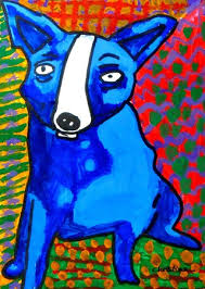 The piece was done in 1998 and is in a palette of black, blue, red, and yellow featured in this piece. Category Dryden Art