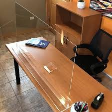T Base Free Standing Protective Germ Shield For Table Tops Counter Tops And Desks Custom Sizes In 2020 Desk Dividers Clear Desk Countertops