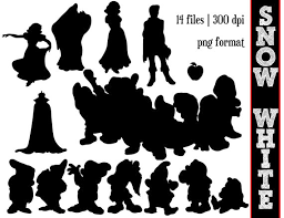 Download Snow White And The Seven Dwarfs Silhouettes Disney Princess Snow White Silhouette Dis Disney Silhouette Art Disney Silhouettes Disney Princess Snow White