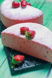 Strawberry Chiffon Cake Sponge Recipe By Bakealish Recipe Sponge Cake Recipes Strawberry Chiffon Cake Recipe Cake Recipes