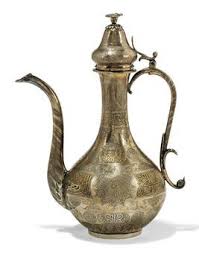 Lot 632 An Ottoman Brass Inlaid Silver Ewer Ottoman Turkey 19th Century Price Realised Gbp 9 375 Usd 15 038 Silver Ceramic Tea Set Islamic Art