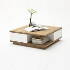 Clone Coffee Table Square In Knotty Oak And White With 2 Drawers Coffee Table Living Room Table Living Room Coffee Table