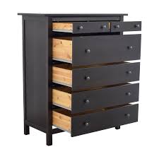 Black tall dressers for home, description: 46 Off Ikea Ikea Hemnes Black Tall Dresser Storage