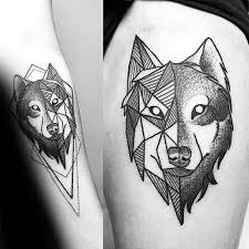90 Geometric Wolf Tattoo Designs For Men Manly Ink Ideas Geometric Wolf Tattoo Forearm Tattoo Inspiration Geometric Wolf