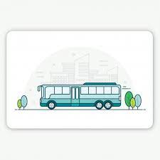 Flat Bus With Building Bus Cartoon Bus Stop Design Login Page Design