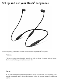 This is also the button you'll use to turn noise cancelling on and off. Beats Beatsx Setup And User S Manual Pdf Download Manualslib
