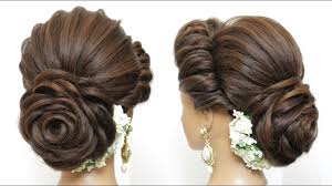 In fact, for such type of hair there are quite a lot of haircuts. New Bridal Hairstyle With Flower Bun For Long Hair Wedding Updo Youtube
