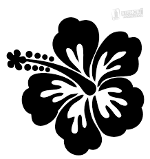 Hibiscus Flower Stencil Flower Stencil Flower Silhouette Hawaiian Flower Drawing