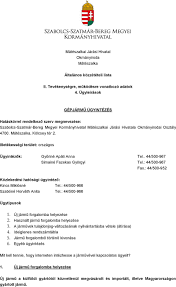 Polgármesteri hivatal hősök tere 9 itt mátészalka, ☎ telefon (44) 501 300 a következő adatokkal ⌚ nyitvatartási idő és útvonaltervezés. Mateszalkai Jarasi Hivatal Okmanyiroda Mateszalka Altalanos Kozzeteteli Lista Ii Tevekenysegre Mukodesre Vonatkozo Adatok 4 Pdf Ingyenes Letoltes
