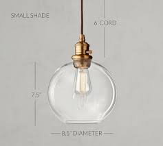 Pb Classic Cord Pendant Light Glass Globe Pottery Barn