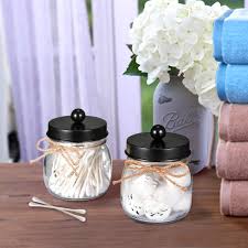 If you want to give your bathroom a farmhouse feel and do not want to do a big renovation, then you are at the right place! Bathroom Storage Organization Black Bathroom Accessory Lids For Modern Farmhouse Bathroom Decor Rustproof Stainless Steel Lid With Waterproof Stickers 2 Pack Jars Not Included Mason Jar Apothecary Storage Lids Canisters