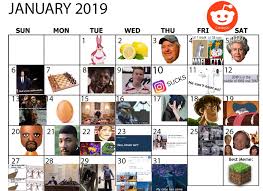 January Memes 2019 Calendar Dankmemes