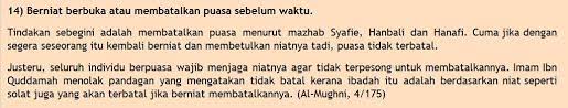 Perkara penting yang berkaitan dengan membayar fidyah. Hukum Batal Puasa Ganti