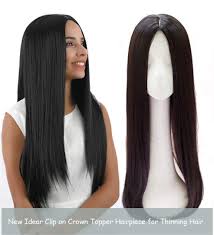 At ultimatelooks.com, we offer a vast array of exclusive and. Middle Part Straight Hair Topper With Clips For Women With Thinning Hair 26 Long Hairpiece Thick