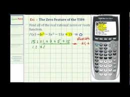 Ex 1 The Zero Feature Of The Ti84 To Find Rational Zeros Of A Polynomial Polynomials Math Tools Graphing Calculators