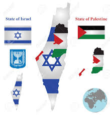 The combined territory of israel and palestine measures only about 8,000 square miles, roughly the size of new jersey. Flag And Coat Of Arms Of The State Of Israel And The State Of Royalty Free Cliparts Vectors And Stock Illustration Image 36372401
