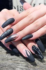 40 black nail art ideas | cuded. 33 Black Nails Design Ideas Different Acrylic Polish And Coffin Methods Page 21 Of 33 Womens Ideas