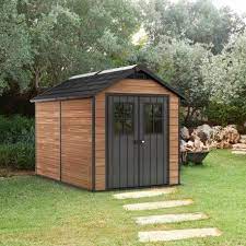 Abri De Jardin Composite Gris Fonce 9m Porte Alu Woodlife Construire Abri De Jardin Abri De Jardin Abri De Jardin Composite