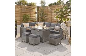 Usually circular in shape and made up of stones, the fire pit acts as the central feature of the patio. Ciara Left Corner Sofa Set With Firepit