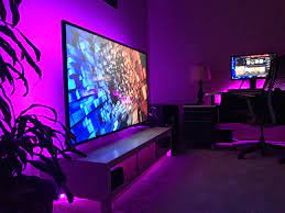 Led Living Room Homeofficesetupideas Video Game Rooms Game Room Decor Gaming Room Setup