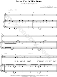 Casting Crowns Praise You In This Storm Sheet Music In D Minor Transposable Download Print Sheet Music Music Download It Cast