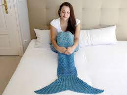 Nov 11, 2020 · catching a mermaid is a beautiful knitted accessories pattern featuring a knitted hat and neck warmer set in english rib. Knitting Pattern Mermaid Blanket No 148e