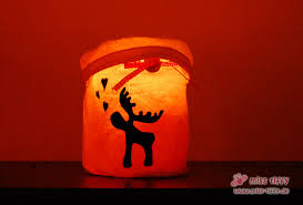 Basteln sie mit ihren kindern zu weihnachten. Winter Und Weihnachten Elch Windlicht Binenstich