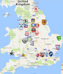 2018 Efl Championship England Map England Map Map England Football