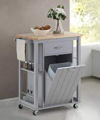 The carts can be ordered in natural, white, black, dark cottage and cherry finishes. This Light Gray Kitchen Cart Is Perfect Zulilyfinds Holz Kucheninsel Kuche Hellgrau Graue Kuche