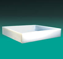 Rectangular Lab Tray, 46 Liter, HDPE, 23.25" x 29.25" x 3.75''