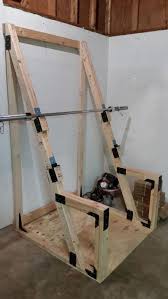 Diy Custom Squat Rack Squat Stand For An Economical Garage Gym Arriere Cour Gym Gymnase Garage Salle De Sport Maison