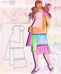 Model baju batik modern untuk pesta wanita muslim. Neqdesign Design Baju Colorful Dan Unik Desain Sketsa Gambar