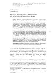 Pdf Politics Of Memory Historical Revisionism And Negationism In Postsocialist Serbia