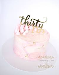 Rose Gold 30th Birthday Cake For Her Pink Watercolour 30th Birthday Cake 30th Birthday Cake For Her 30 Birthday Cake Pink Birthday Cakes