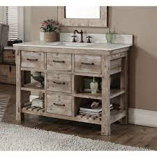 5% coupon applied at checkout save 5% with coupon. Accos 48 Inch Rustic Bathroom Vanity Matte Ash Grey Limestone Top
