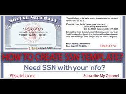 You can edit this template and put any name, ssn number, issue date, etc. How To Create Ssn Template With Ssn Info Youtube