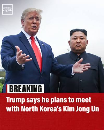 🔴 BREAKING: US President Donald Trump says that he plans to meet with North Korean leader Kim Jong Un, adding that they get along well.