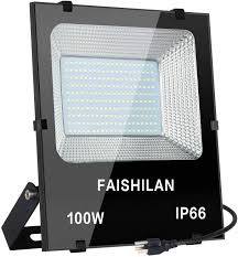 Faishilan 100w Led Flood Light 500w Halogen Equivalent Led Work Light Waterproof Ip66 Outdoor Flood Lights Super Bright Led Backyard Lights For Garage Garden Lawn And Yard Amazon Com