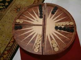 Round Backgammon Board Fun Board Games Backgammon Board Board Games Diy