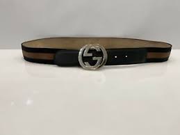 Measure the length on your own belt from tip to the most used hole in centimeters and that's your gucci belt size. Vintage Gucci Belt Gg Buckle Web Leather Size 104 Cm 114876 Ebay