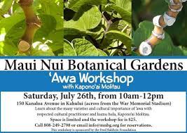 Kahului Hi Learn About The Many Varieties And Cultural Importance Of Awa With Respected Cultural Practitioner And Kumu Hula Kapono Kahului Local Events Awa
