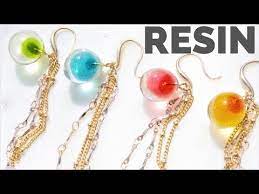 uvレジン 玉を玉で閉じ込めたピアス earring to confine the ball youtube レジンアクセサリー uvレジン ピアス ハンドメイド