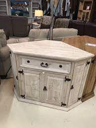 Antiqued white finish on base, natural pine on top. Tv Stands Console Walls Furnish It