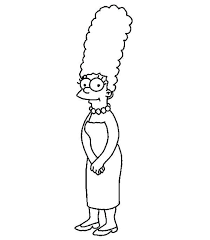 Free Coloring Pages Of The Simpsons Printable Homer J Simpson Who Is Described As A Donut Fan With H In 2020 Marge Simpson Cartoon Coloring Pages Simpsons Drawings