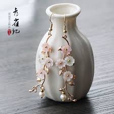 耳飾り1ペア 手作り イヤリング ピアス 天然石 フックピアス 服手作り オリジナル ハンドメイド 華奢 ロングピアス彼女 プレゼント デート 小物 母の日 ギフト 耳飾り 天然石耳飾り 天然石髪飾り ネックレス 耳飾り spring sounds tinh thể đa quy hoa